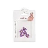Nageldekoration，Konst Blomma Nagelhjul Harts 3D Nagel Färgglada Rose Pärlor Manikyr Tips Charm Salon Nail Kit (Color : NDO49909, Size : One Size)