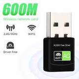 SHEIN FENVi USB WiFi Adapter AC600 Mbps Dual Band 2.4/5Ghz Wireless Mini Network Adapter 802.11ac Support PC Desktop Laptop PC
