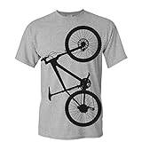 Cykel t-shirt män: MTB, BMX Hard Life & MTB Hardtail – sport t-shirts herr – moutainbike shirt, Grå - Mtb Hardtail, XXL