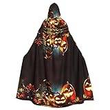 Halloween mantel med huva ljus upplyst halloween pumpor mantel med huva häxa cosplay tillbehör vuxen maskeraddräkt för maskerad halloween familjefest