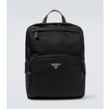Prada Re-Nylon logo backpack - black - One size fits all