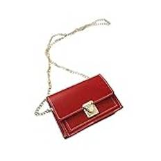 SKINII Women's Handbags， Små crossbody väskor for kvinnor mini PU Läder axelväska messengerväska for väska damer telefonväska (Color : Red)