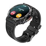 AMZLORD K56PRO Men Smartwatch 1,39-tums skärm Sport Smart Watch Fitness Tracker Puls Blodtrycksmätare IP67 Vattentät -kompatibel 5.0 Call (svart)