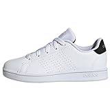 adidas Unisex barn Advantage Lifestyle Court Lace Shoes-Low (fotboll), Ftwr White Core Black Silver Met, 30 EU