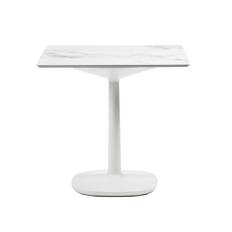 Kartell - Multiplo Table 4140, Black Marble Finish, Square: 78x78, Rounded: 1,5 cm - Matbord - Antonio Citterio - Svart - Naturmaterial/Metall