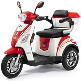 Promenadscooter 1100W | Terränghjul | Röd/vit