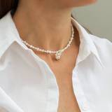 Adriana White Pearl Choker Necklace