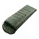 ASADFDAA Sovsäckar Portable Lightweight Envelope Sleeping Bag with Compression Sack for Camping Hiking Backpacking (Color : Army Green)