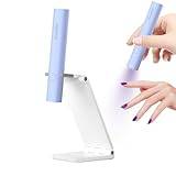 Mini UV LED Nagellampa, Denabuty Flash Cure Gel Nagellampa Handhållen för Nagelförlängning, 3W UV-ljus för Naglar, Nageltorkare för Härdning av Lim, Gel, Naglar, USB-Nagelficklampa för Nagelkonst Blå