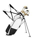 Golf Sunday Club väska Super Light Stand Golf Bag för lätt att bära Vattentät, slitstark golfklubb resväska (Färg: Svart, Storlek: 33x25x130cm) vision