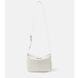Jil Sander Flap Small leather messenger bag - white - One size fits all