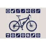 MTB bike silhouette and icons