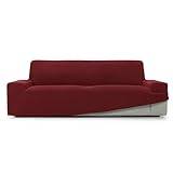 SOFASKINS® Superelastiskt sofföverdrag, sofföverdrag 3-sitsig, andas, bekvämt och hållbart, sofföverdrag till soffan, lätt att installera, mått (180–230 cm), färg bordeauxröd