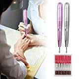 Elektriska nagelfilar, professionell elektrisk nagelborr-kit, USB direktanslutning bärbar nagellackspenna nagelborttagningsmaskin för användning i hemsalong (rosa)