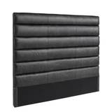 LISBON Sänggavel – Vintage Black, Leather B180xH160cm