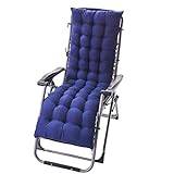 Sun Lounger Chair Cushions, Outdoor Indoor Sun Lounger Cushions, Non-Slip Thick Soft Lounge Chair Cushions, for Garden Patio Sofa Tatami Car Seat Bench,Royal blue,48 * 125 * 8cm