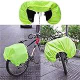 CWOQOCW cykel bakre rackväska regnskydd ryggsäck regnrock vikbar cykel regnskydd tillbehör bagageväska regnskydd för utomhusridning cykelväska (grön)