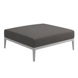 Gloster - Grid Lounge Ottoman White/Granite - Utomhussoffor
