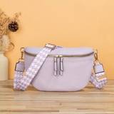 Fashion Chest Bag With Wide Shoulder Strap, Large Capacity Shoulder Bag, Simple Commuter Dumpling Bag For Crossbody