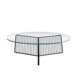 Driade - Anapo Round Table D108 cm Glass Top/Black Painted Steel - Soffbord