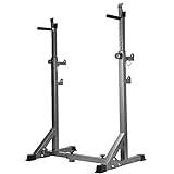 Home Dumbbell Bench Fitness Barbell Rack,Max Load,Adjustable Weightlifting Press Squat Rack Squat Horizontal Rows Stand,Fit for Home/Gym Body Strength Exercise Weight Loss