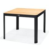 PORTALS square table 95*95*75(h) cm, teak top, black ALU