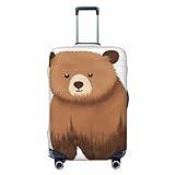 Animal Bear2 elastiskt bagageskydd resväska överdrag resa vagn skydd bagageskydd, Svart, XL