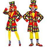 Widmann 48682 Kostymclown, kappa, för vuxna, cirkus, karneval, temafest, unisex, flerfärgad, M
