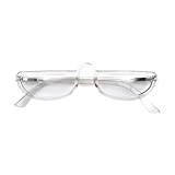 LONDON MOLE Glasögon | Brainy läsglasögon | Halvmåneglasögon | Coola läsare | Herr Dam Unisex | Glasögon med full båge | Fjädergångjärn | Transparent | 1.5 Förstoring