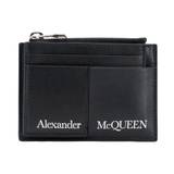 Alexander McQueen, Accessoarer, Herr, Svart, ONE Size, Läder, Svart Läderplånbok med Flera Fack