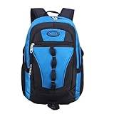 SSWERWEQ Ryggsäck för resor Backpack men's and women's Nylon Backpack mountaineering bag, black, red, blue (Color : Blu)