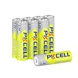 PKCELL Batteri AA NIMH uppladdningsbara batterier 2 800 mAh 1,2 V för solcellslampor, leksaker, 8 stycken