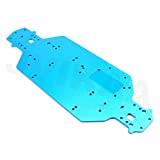 RC Car Compatible with HSP 03001 03602 Aluminum Alloy Metal Chassis 3MM Thickness 1/10 Upgrade Parts For Flying Fish HSP 94103/94123 ( Color : Blauw )
