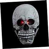 FOYTOKI Glödande Skalleskydd Självlysande Masker Realistiskt Latexskelett Halloween Skräck Bal Headpiece Spökmask Halloweenmask Fest Kostymtillbehör Skelett Cosplaymask Latexmask