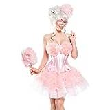 Generique - Godis sockervaddsdräkt för kvinnor, karneval, rosa, XL (42)