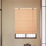 X1NGFU Naturlig bambupersienner, bambu utomhusgardin, trärullgardin, solskydd och insynsskydd, för fönster fönster, bredd x höjd (100 cm x 220 cm)