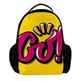 Ryggsäck för kvinnor och män Go Yellow skola resa arbete ryggsäck, flerfärgad, 27.5x13x40cm, Ryggsäckar