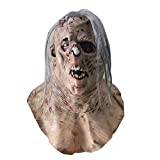 BAJIE Halloween mask halloween zombie mask spöke festival skräckmask silikon halloween cosplay mask läskig kostym fest cosplay rekvisita huvudbonad