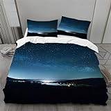 MLUNKQAIL Star påslakan 120 x 150, lätta sängkläder, mjukt mysigt 3-delat 110 gsm mikrofiber påslakan och 1 x örngott 50 x 75 cm med dragkedja för sovrum