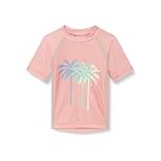 UV-skydd bad t-shirt, Korall kort palmer, 158/164 cm