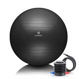 BODYMATE Pilatesboll i tjock plast med GRATIS e-bok, inkl. luftpump – Fitness Yoga Core kontorsstol