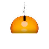 Kartell - FL/Y Suspension 9030, Transparent Orange, Incl. LED 15W E27 - Pendellampor