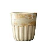 Enkel handbryggd keramisk kaffekopp grov keramik retro japansk mugg kreativ hushåll praktisk kopp högt värde kopp vatten (E)