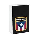 Puerto Rico flagga bärbar cigarettfodral flip stängning cigaretter förvaringsbehållare med fjäderbrytare