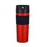 ASADFDAA termosflaska Termosflaska Kaffe Kopp Dubbelvägg Rostfritt Stål Flask Te Mugg Travel Cup Thermos Mug (Size : 480ml, Color : Red)