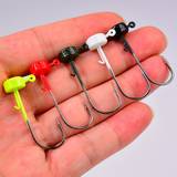 5pcs Ned Jig Head Hook For Soft Fishing Lure - Perfect For Catching Perch And Fish - High-quality Fishing Tackle