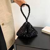SHEIN A New Fashion Zipper-Closed Wrist Bag With Colorful Glitter For Women. It Features Creative Design And Can Be Used As A Phone Bag, Shoulder Bag Or Eve