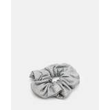AllSaints Silver Oversized Scrunchie,, Metallic Silver, Size: One Size