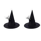 PRETYZOOM 2 St häxdräkttillbehör häxor hatt kvinnor halloween häxmössa trollkarls hatt svarta kläder trollhatt vuxna häxa tillbehör för Halloween kostymer hattar har häxhatt aldult mask barn