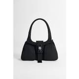Nylon Handbag - Handbag in Black & Mud Brown Black / ONE